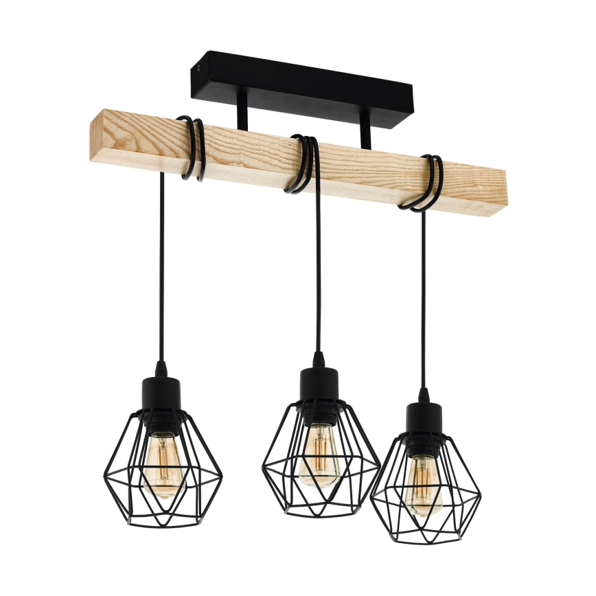 Eglo - Lestenec TOWNSHEND 3xE27/60W/230V bor