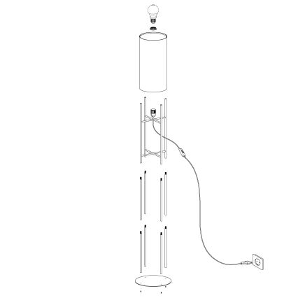 Eglo - Stoječa svetilka 1xE27/60W/230V