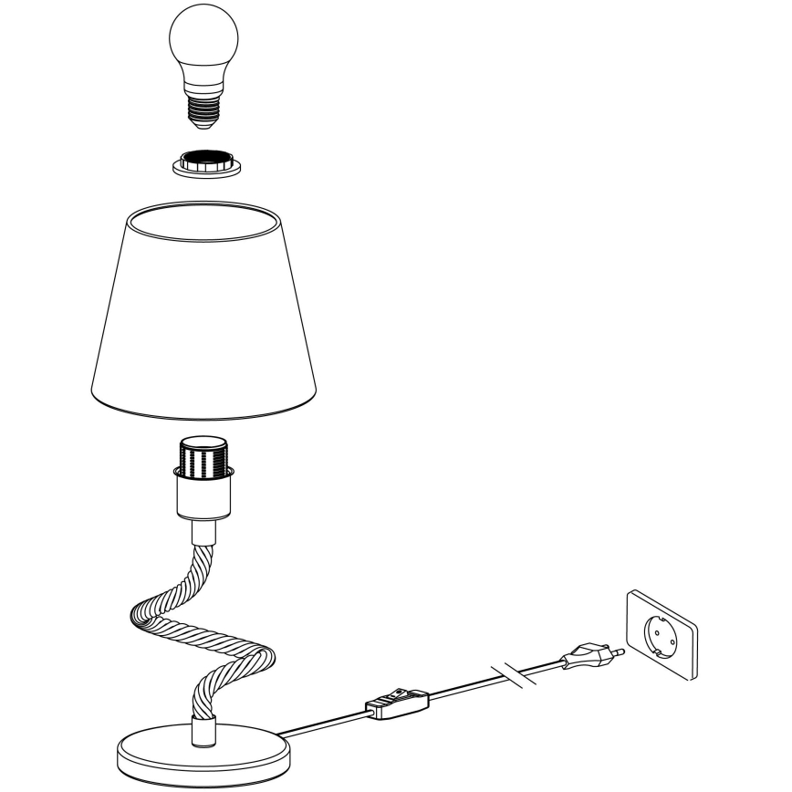 Eglo - Namizna svetilka 1xE27/28W/230V