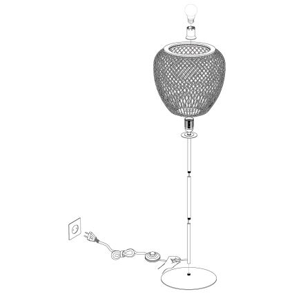Eglo - Stoječa svetilka 1xE27/40W/230V