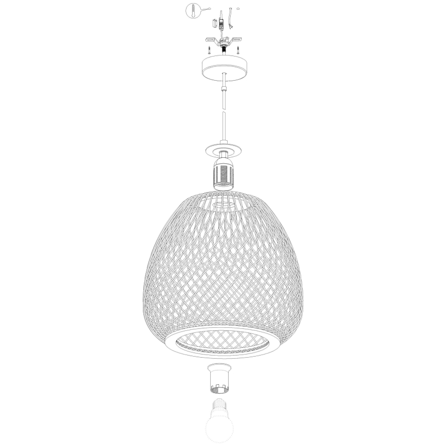 Eglo - Lestenec na vrvici 1xE27/40W/230V