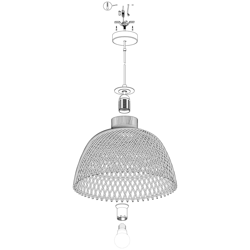 Eglo - Lestenec na vrvici 1xE27/40W/230V