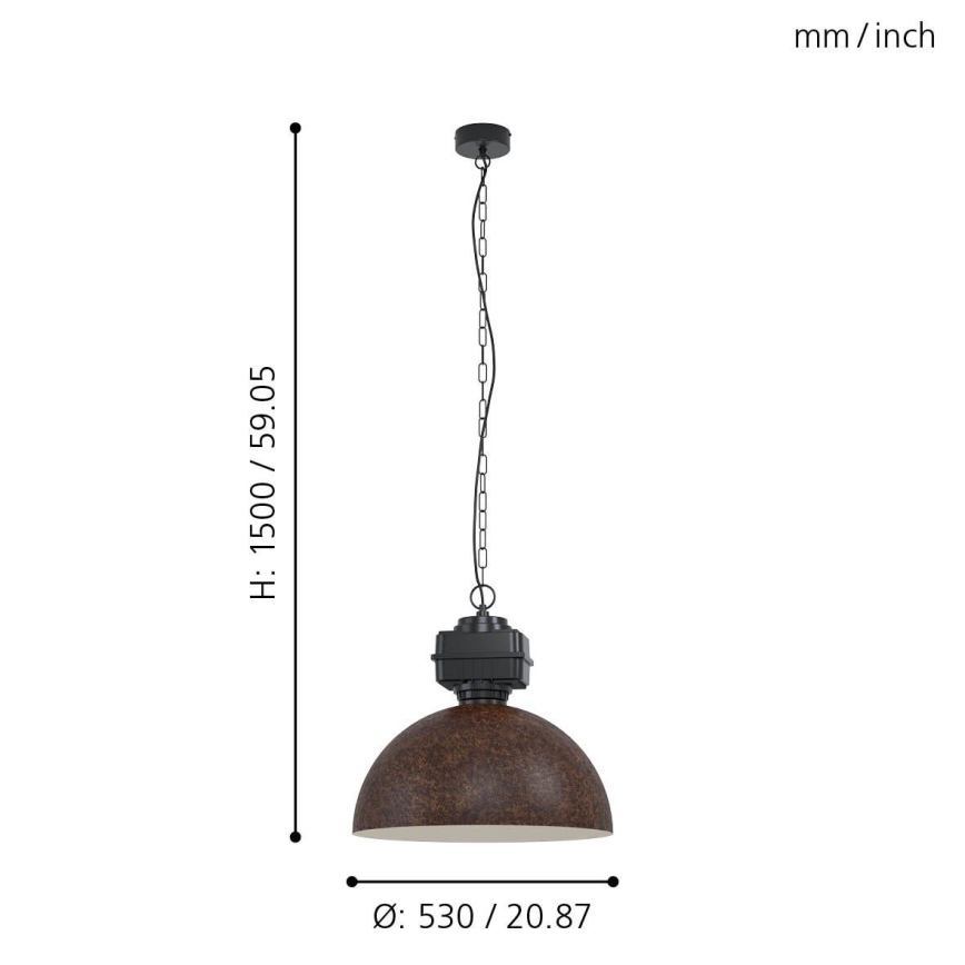 Eglo - Lestenec na verigi 1xE27/40W/230V