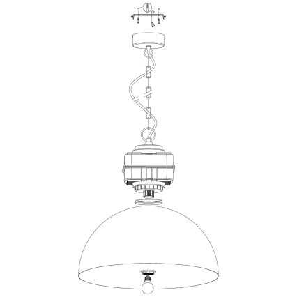 Eglo - Lestenec na verigi 1xE27/40W/230V