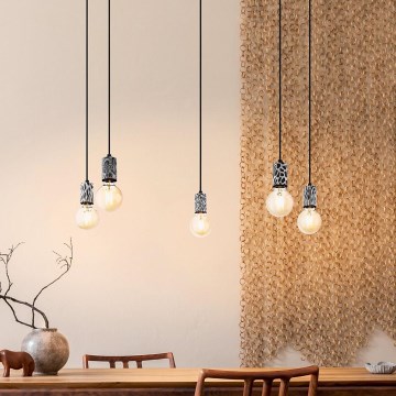 Eglo 43314 - Viseči lestenec na kablu COULSDON 5xE27/10W/230V