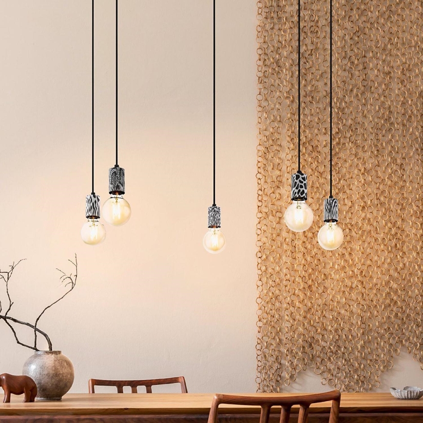 Eglo 43314 - Viseči lestenec na kablu COULSDON 5xE27/10W/230V