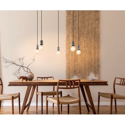 Eglo 43314 - Viseči lestenec na kablu COULSDON 5xE27/10W/230V