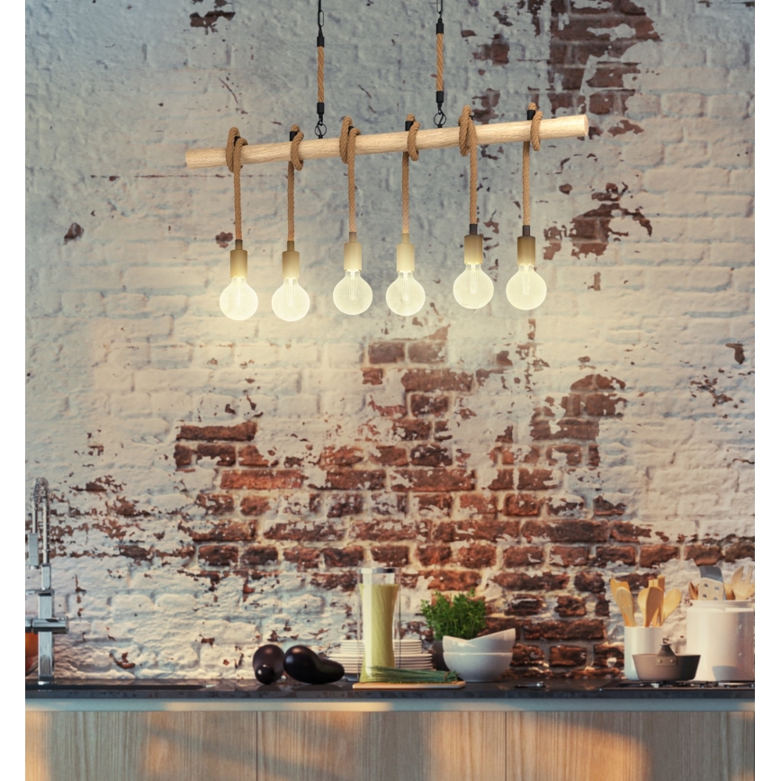 Eglo - Lestenec na verigi 6xE27/40W/230V