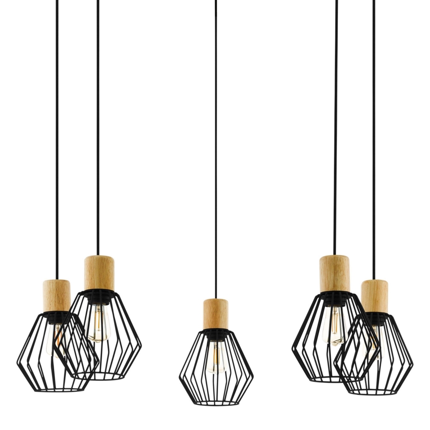 Eglo - Lestenec na vrvici 5xE27/60W/230V spider