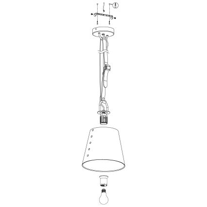 Eglo - Lestenec na vrvici 1xE27/60W/230V