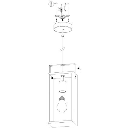 Eglo - Lestenec na vrvici 1xE27/40W/230V