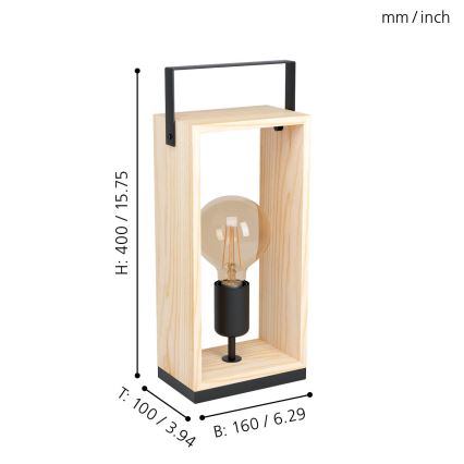 Eglo - Namizna svetilka 1xE27/40W/230V