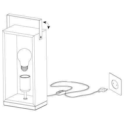 Eglo - Namizna svetilka 1xE27/40W/230V
