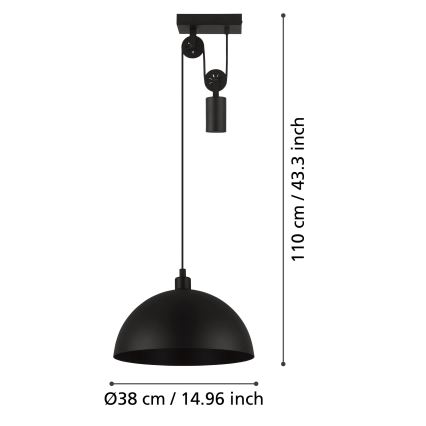 Eglo - Lestenec na vrvici 1xE27/40W/230V