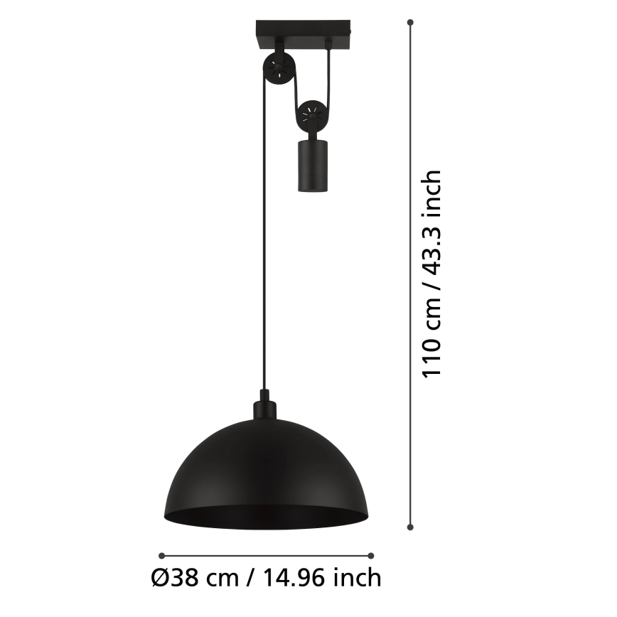 Eglo - Lestenec na vrvici 1xE27/40W/230V