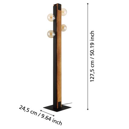 Eglo - Stoječa svetilka 4xE27/60W/230V