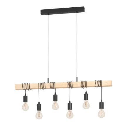 Eglo - Lestenec na vrvici TOWNSHEND 6xE27/60W/230V - FSC certifikat