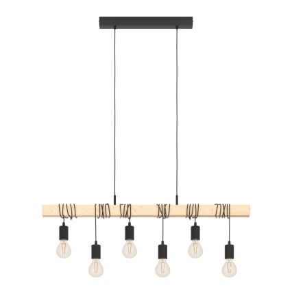Eglo - Lestenec na vrvici TOWNSHEND 6xE27/60W/230V - FSC certifikat
