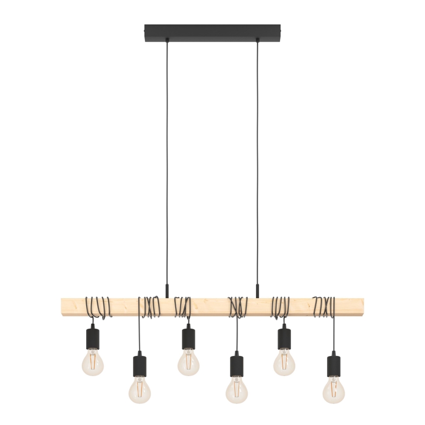 Eglo - Lestenec na vrvici TOWNSHEND 6xE27/60W/230V - FSC certifikat