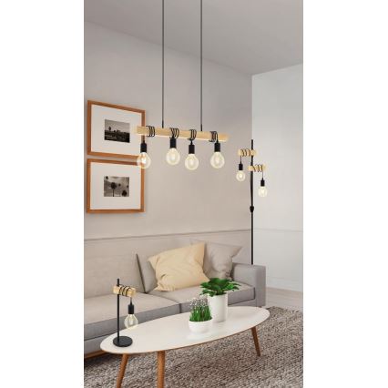Eglo - Namizna svetilka TOWNSHEND 1xE27/10W/230V - FSC certifikat