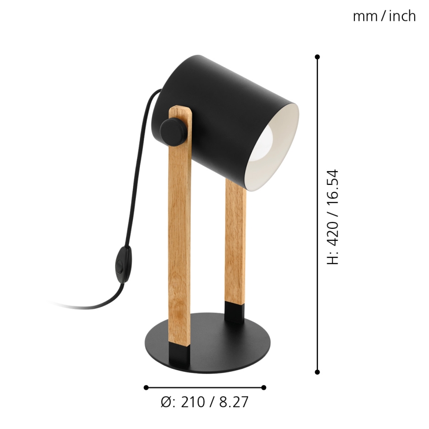 Eglo - Namizna svetilka 1xE27/28W/230V - FSC certifikat