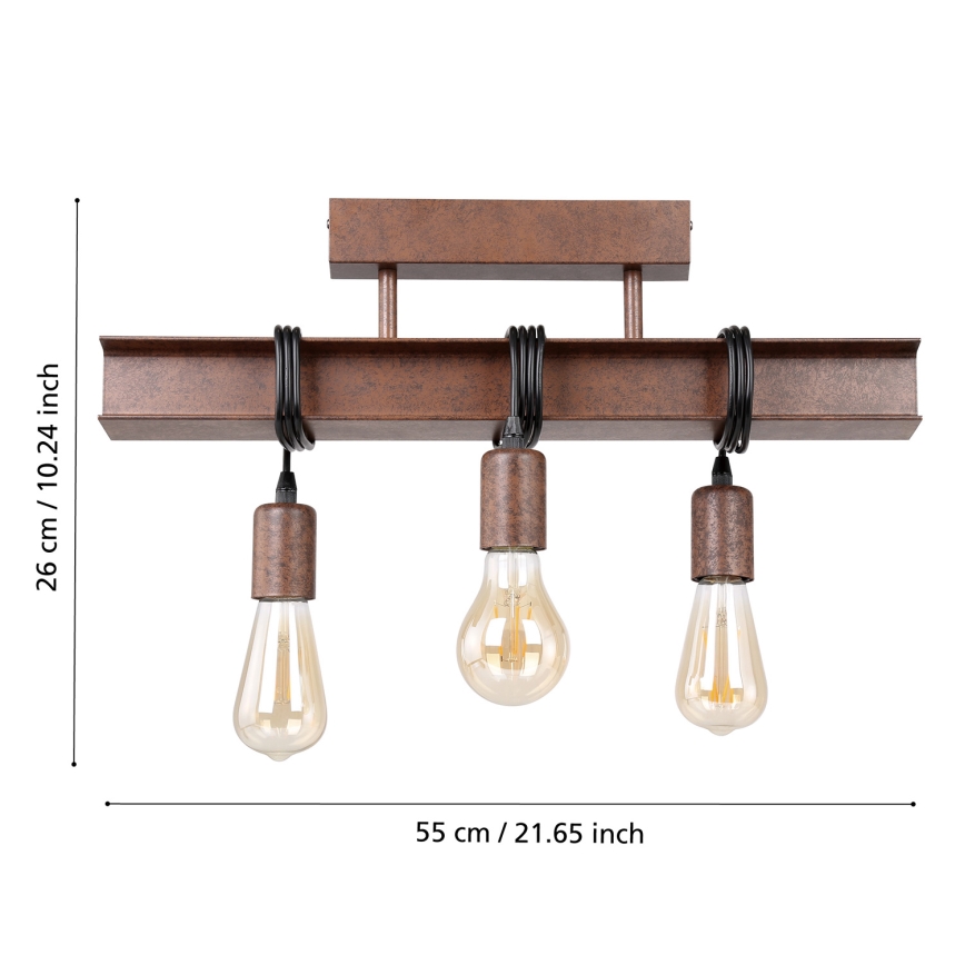 Eglo - Lestenec TOWNSHEND 3xE27/60W/230V