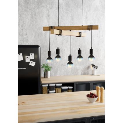 Eglo - Lestenec na vrvici TOWNSHEND 5xE27/60W/230V