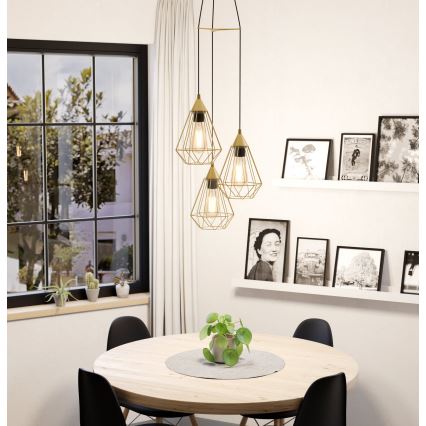 Eglo - Lestenec na vrvici 3xE27/60W/230V