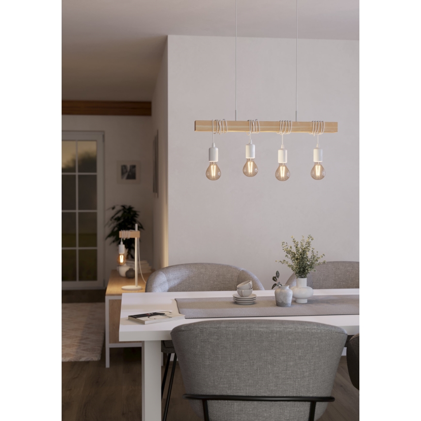 Eglo - Lestenec na vrvici TOWNSHEND 4xE27/60W/230V - FSC certifikat