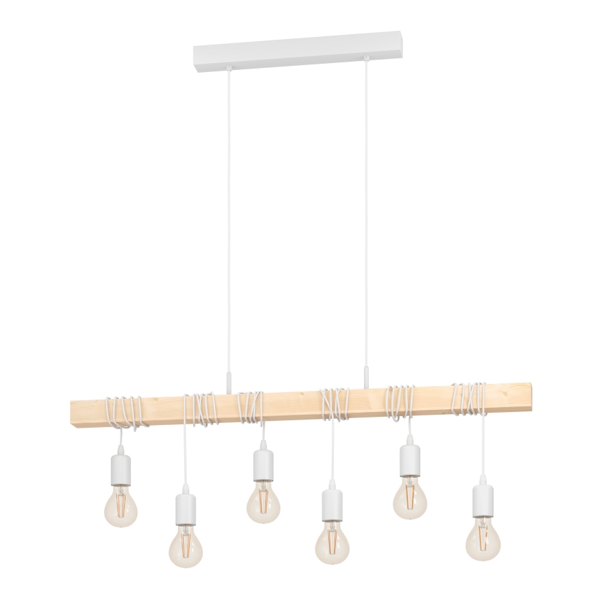 Eglo - Lestenec na vrvici TOWNSHEND 6xE27/60W/230V - FSC certifikat