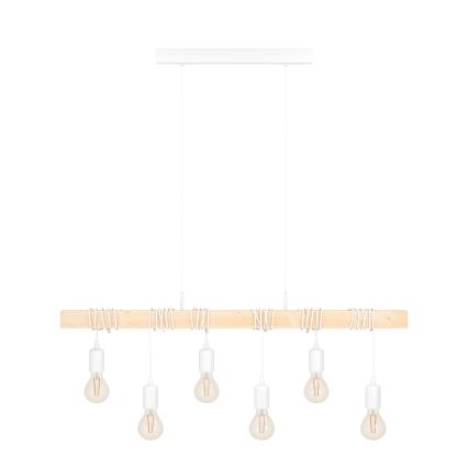 Eglo - Lestenec na vrvici TOWNSHEND 6xE27/60W/230V - FSC certifikat