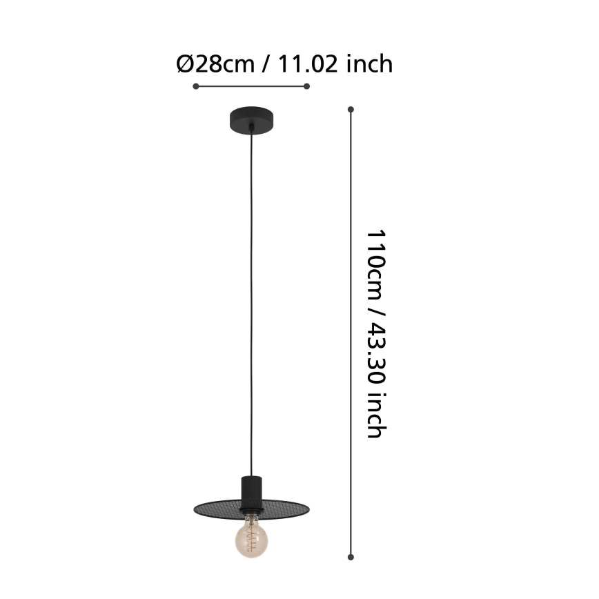 Eglo - Lestenec na vrvici 1xE27/40W/230V