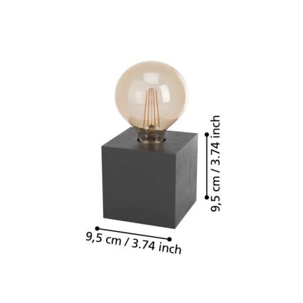 Eglo - Namizna svetilka 1xE27/40W/230V antracit