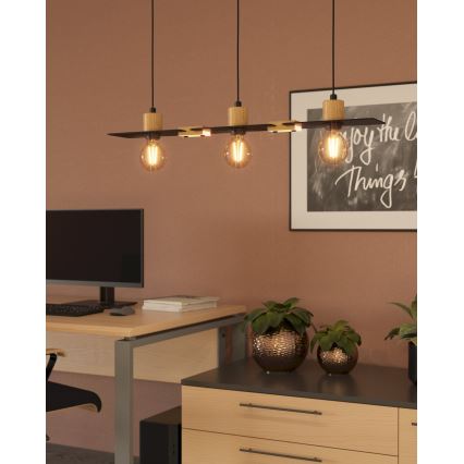 Eglo - Lestenec na vrvici 3xE27/40W/230V