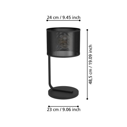 Eglo 43797 - Namizna svetilka MANBY 1xE27/40W/230V