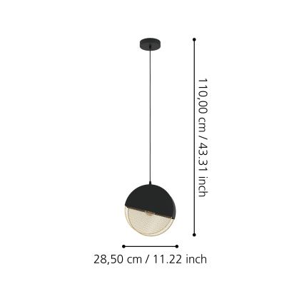 Eglo - Lestenec na vrvici 1xE27/40W/230V