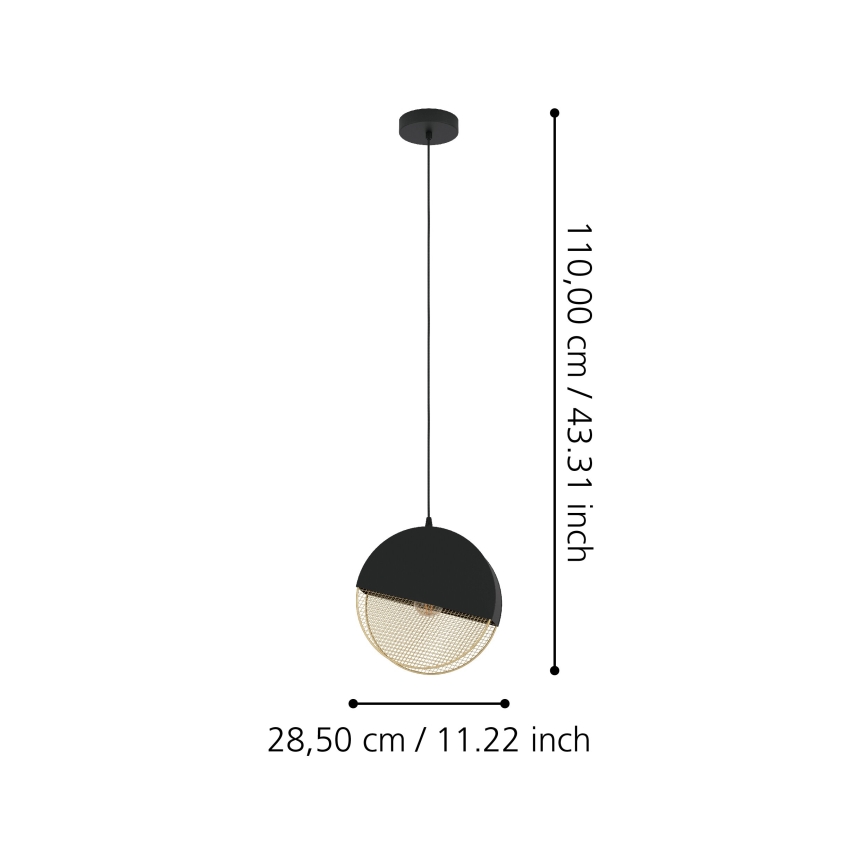 Eglo - Lestenec na vrvici 1xE27/40W/230V