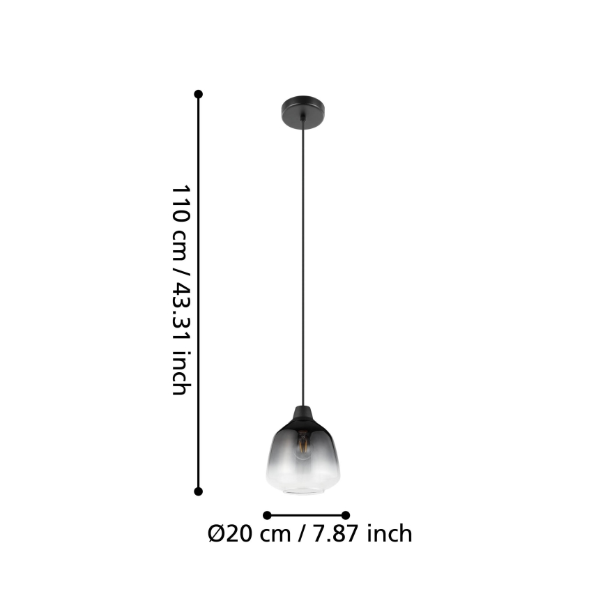 Eglo - Lestenec na vrvici 1xE27/40W/230V