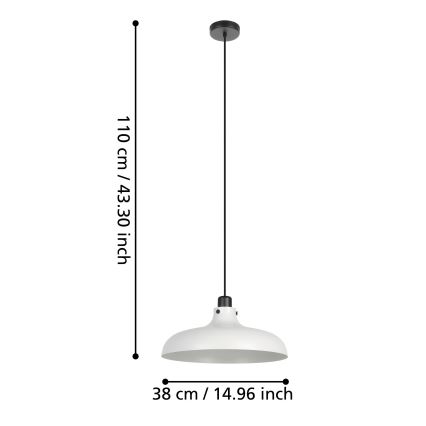 Eglo - Lestenec na vrvici 1xE27/40W/230V