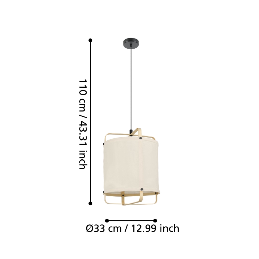 Eglo - Lestenec na vrvici 1xE27/40W/230V