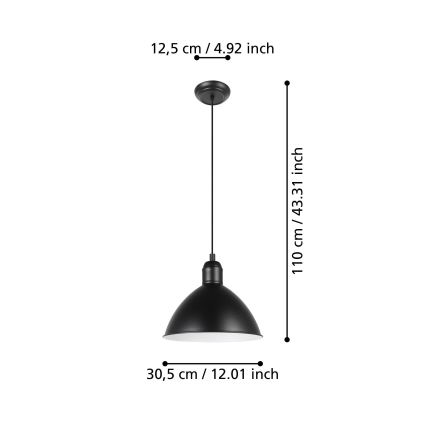 Eglo - Lestenec na vrvici 1xE27/40W/230V