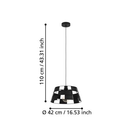 Eglo - Lestenec na vrvici 1xE27/40W/230V