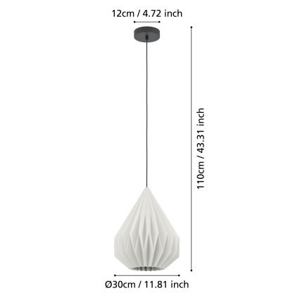 Eglo - Lestenec na vrvici 1xE27/25W/230V pr. 31 cm