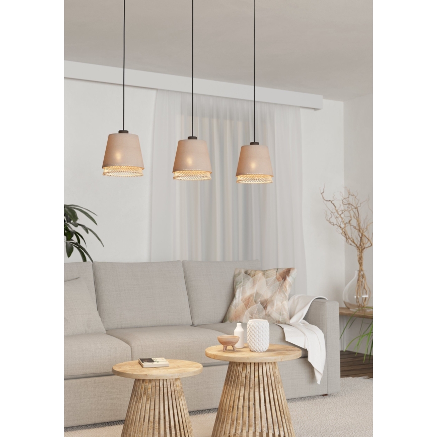 Eglo - Lestenec na vrvici 3xE27/40W/230V