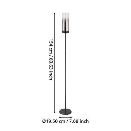 Eglo - Talna svetilka 1xE27/40W/230V črna