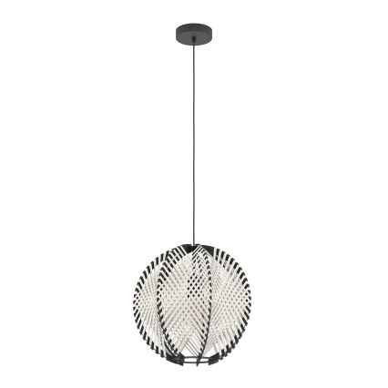 Eglo - Lestenec na vrvici 1xE27/40W/230V pr. 40 cm bela/črna