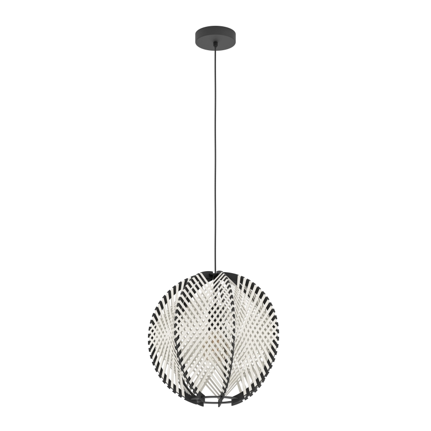 Eglo - Lestenec na vrvici 1xE27/40W/230V pr. 40 cm bela/črna