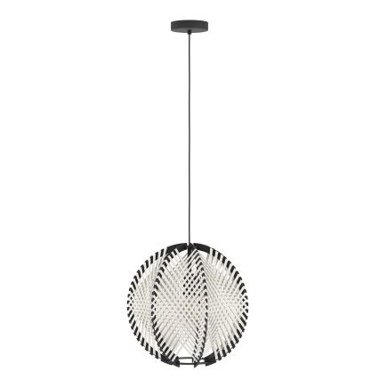 Eglo - Lestenec na vrvici 1xE27/40W/230V pr. 40 cm bela/črna
