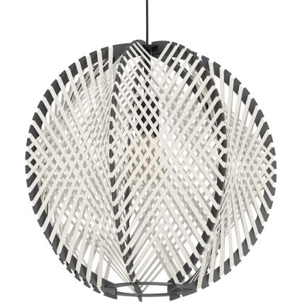 Eglo - Lestenec na vrvici 1xE27/40W/230V pr. 48 cm bela/črna