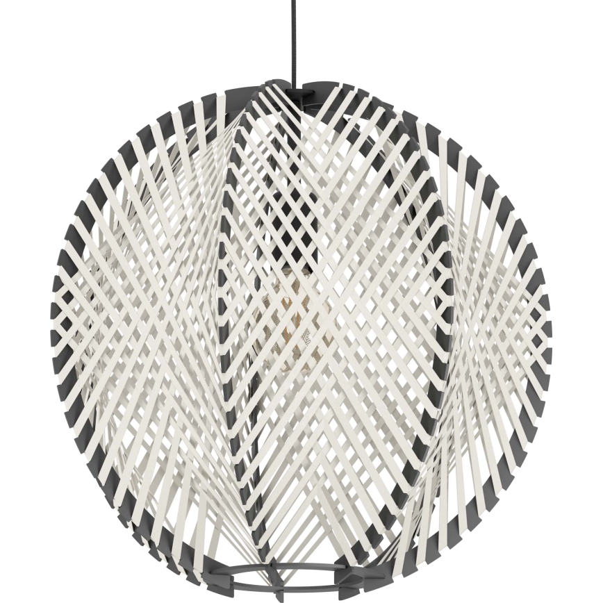 Eglo - Lestenec na vrvici 1xE27/40W/230V pr. 48 cm bela/črna